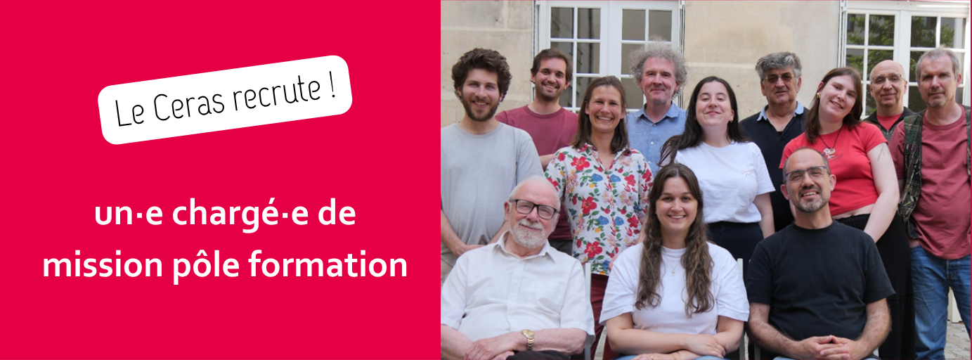 Le Ceras recrute un·e chargé·e de mission formation